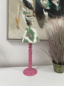 Green And Pink Empire Mini Ikat Lampshade, 5 of 7