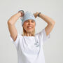 Baby Blue Ribbed Smiley Charity Beanie, thumbnail 4 of 4