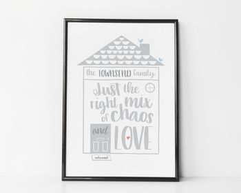 Personalised Family Quote House Print, 3 of 6