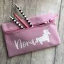 Personalised Child's Name Unicorn School Pencil Case, thumbnail 1 of 3