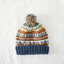 Fair Trade Eco Knit Nordic Unisex Bobble Hat Waste Wool, thumbnail 8 of 12