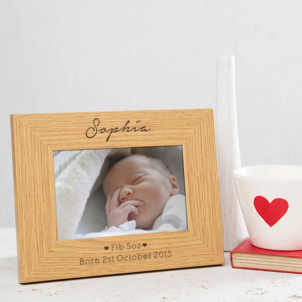 Personalised New Baby Girl Photo Frame, 1 of 5