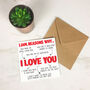 Personalised 'Reasons Why I Love You' Valentine's Card, thumbnail 3 of 4