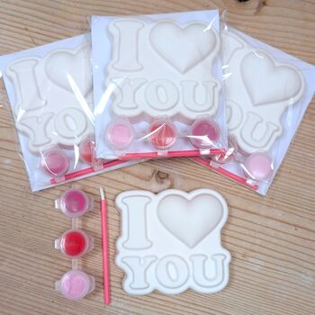 Paint Your Own Valentine Mini Craft Kit I Love You, 2 of 3
