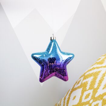 Rainbow Ombre Hanging Star LED Light Decoration, 10 of 12