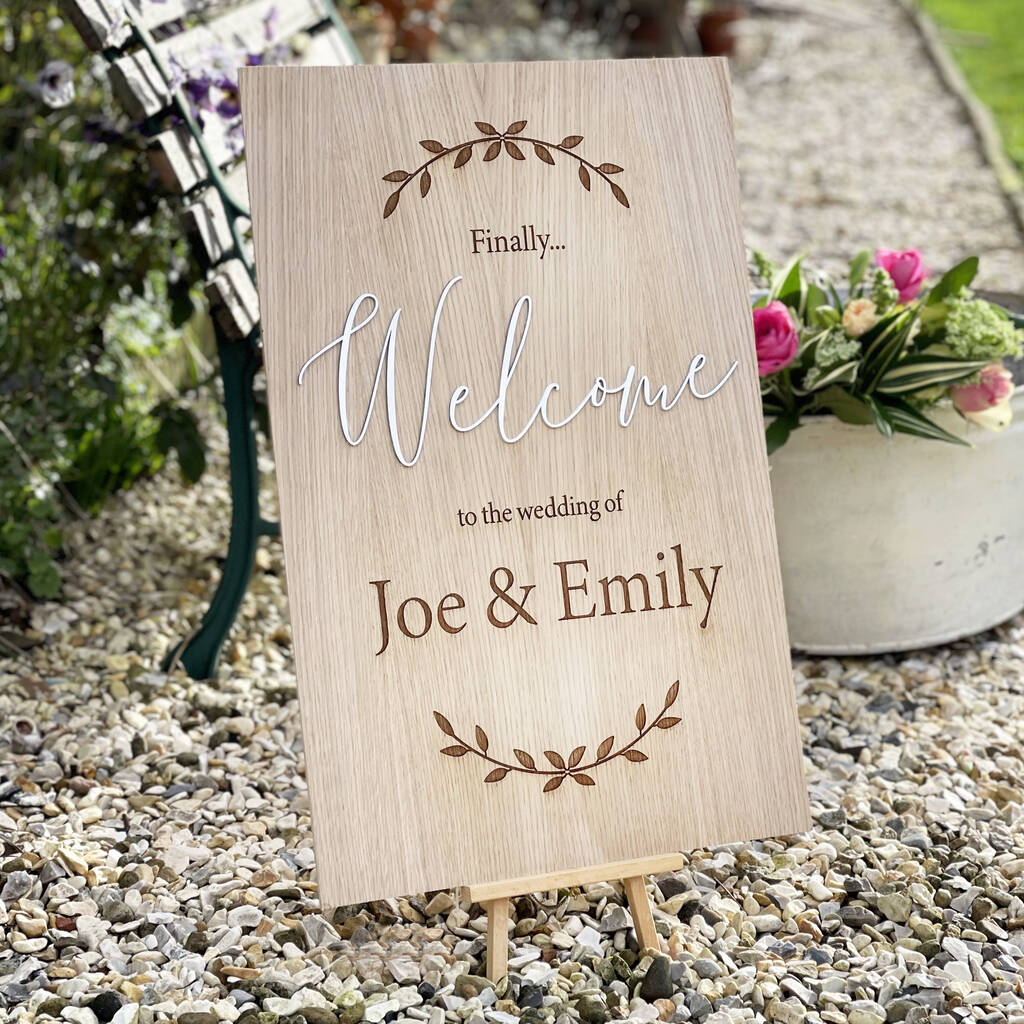 Personalised Wedding Wooden Sign Bundle, 1 of 7