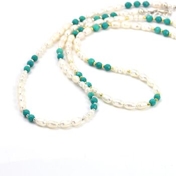 Gemstone And Pearl Beaded Necklace, 5 of 12