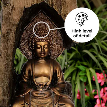 Secluded Buddha LED Garden Water Feature, 4 of 5