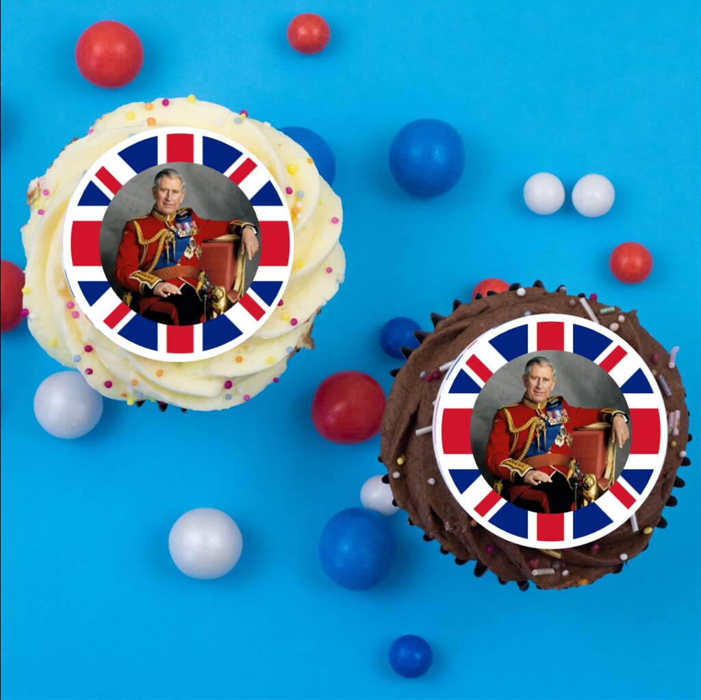 King Charles Ii Coronation Icing Discs 001 By Sprinkles and Toppers