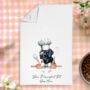 Personalised Dog Chef Hat Gift Tea Towel, thumbnail 7 of 12