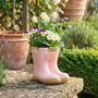 Personalised Small Welly Boots Garden Planters Gift, thumbnail 1 of 5