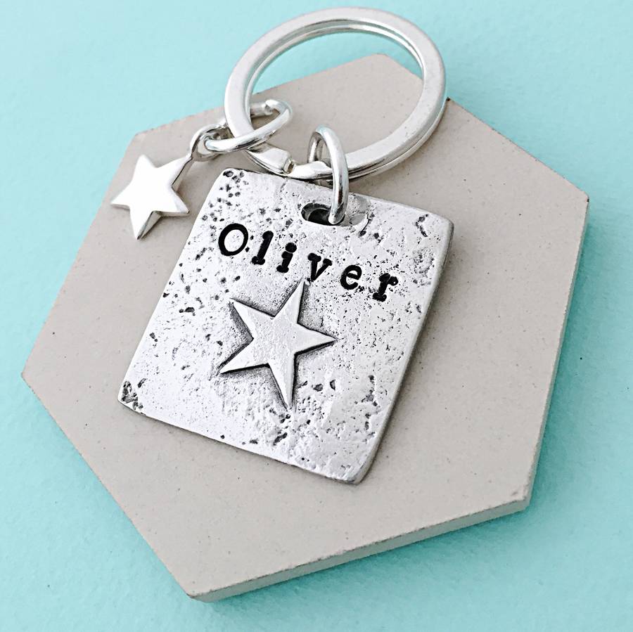 Personalised Pewter Keyring By Sophie Jones Jewellery