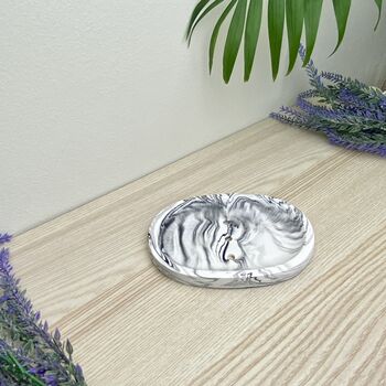 Grey Marbled Draining Soap Dish, 2 of 5