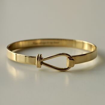 Personalised Sterling Silver Hook Bangle Graduation Gift, 5 of 8