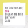 Personalised From Your Son Birthday Card, thumbnail 3 of 4