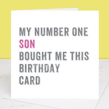Personalised From Your Son Birthday Card, 3 of 4