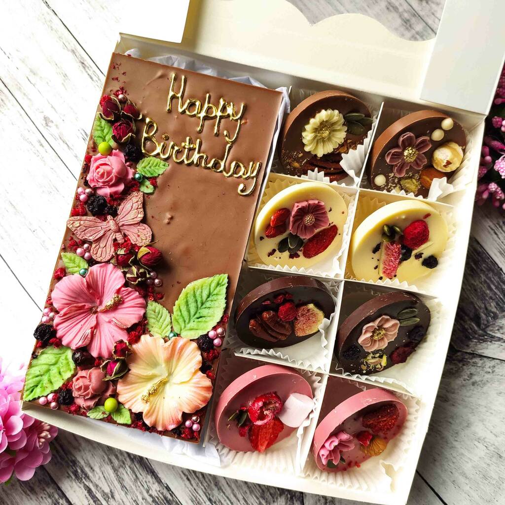 Chocolate Personalised Flowers, Artisan Hibiscus Gift, 1 of 8