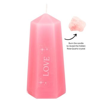 Rose Quartz Crystal Candle Love, 2 of 5