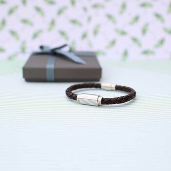 Personalised Twisted Leather Bracelet, 4 of 4