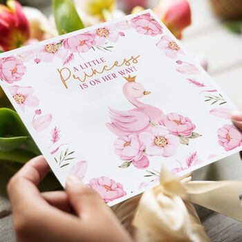 Pink Swan Baby Shower Card, 4 of 4