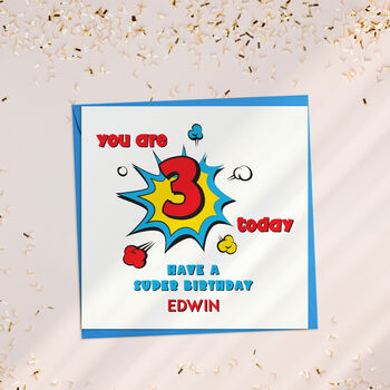 Superhero Happy Birthday Card, 4 of 4