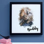 Personalised Watercolour Cat Portrait Framed Print, thumbnail 4 of 5