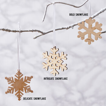 Wooden Christmas Snowflake Decoration, 2 of 2