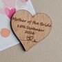 Personalised Mother Of The Bride Heart Pocket Token, thumbnail 1 of 2