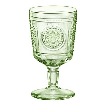 Green Floral Goblet Wine Glass, 2 of 3