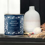 Personalised Happy Birthday Candle In A Navy Floral Print, thumbnail 2 of 2