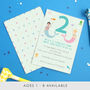 Personalised Mermaid Children's Birthday Invitations, thumbnail 1 of 5
