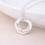 Personalised Sterling Silver Russian Interlinked Trinity Ring Pendant Necklace, thumbnail 1 of 6
