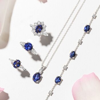 Blue Sapphire Bracelet In Sterling Silver And Gold, 8 of 12