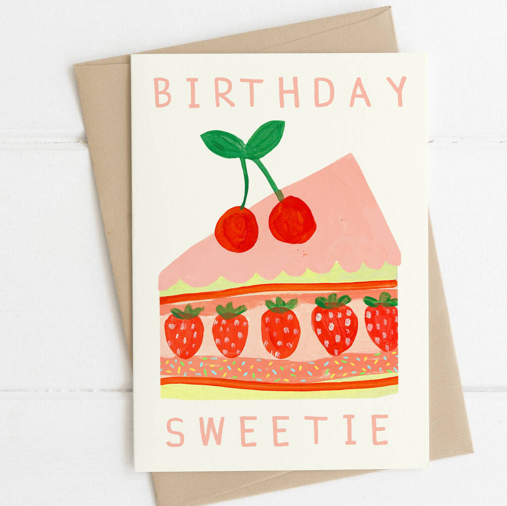 Birthday Sweetie Cake Card, 1 of 3