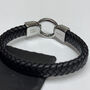 Personalised Men's Eternity Ring Leather Bracelet, thumbnail 2 of 2
