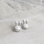 Sterling Silver Flopsy Bunny Ear Studs, thumbnail 1 of 2