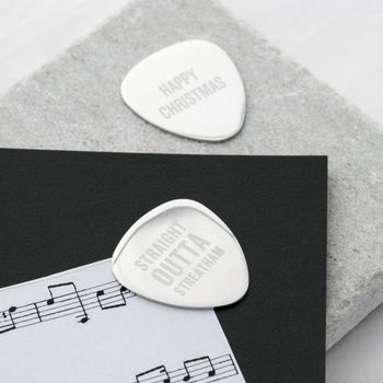 Personalised 'Straight Outta Compton' Guitar Plectrum, 2 of 2