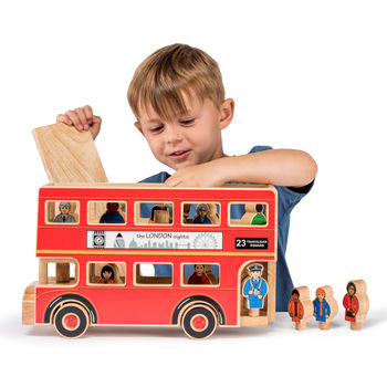 Deluxe London Bus Toy Playset, 5 of 6