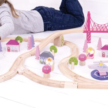 Giant Fairy Town Pink Train Set, 4 of 9