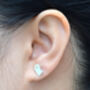 Little Ghost Stud Earrings In Sterling Silver, thumbnail 3 of 3
