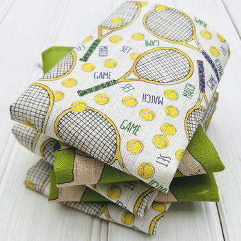 Tennis Themed Linen Napkins, 4 of 8