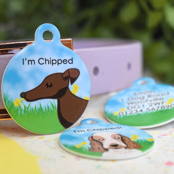 Dog ID Pet Tag Personalised Spring Daffodil, 5 of 12
