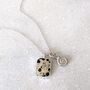 The Duo Dalmatian Jasper Necklace, Silver, thumbnail 4 of 9