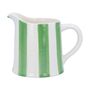 Green Stripe Stoneware Creamer Jug, thumbnail 2 of 2