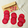 Christmas Red Paper Bauble Kit Set Of Six, thumbnail 3 of 4