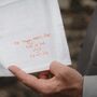 Personalised Wedding Gift Handkerchief With Handwritten Message, thumbnail 1 of 7