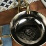 Hammered Silver Solid Copper Vessel Sink For Kitchen And Bathroom, 400 Mm Diameter, thumbnail 3 of 4