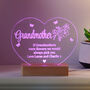 Personalised Mum Floral Heart LED Light, thumbnail 3 of 3