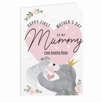 Personalised 1st Mother's Day Mummy Bear Card, 4 of 4