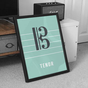 Tenor Clef Print | Music Theory Poster, 8 of 10